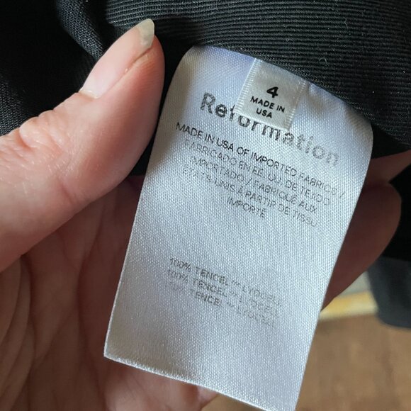Reformation Devin Twill Vest in Black Sz 4 - Picture 6 of 7